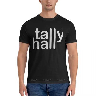 Tshirt Male Summer Tops Tally HallClassic TShirt  Crew Neck  T Shirts Fitted T Shirts for Men
