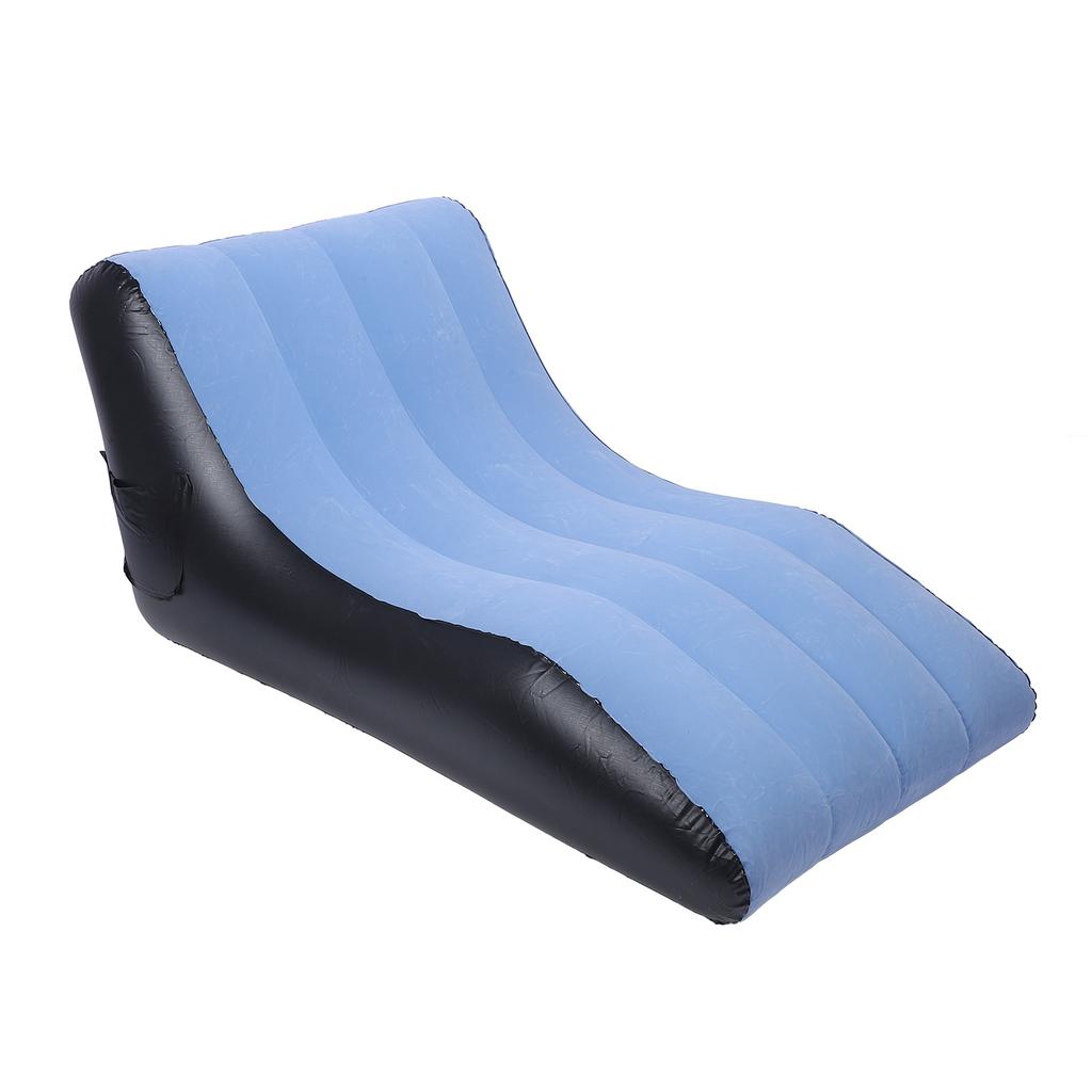 Inflatable Sofa Chair PVC Flocked Inflatable Chair Blow Up Couch for Living Rooms Camping Trips Travel