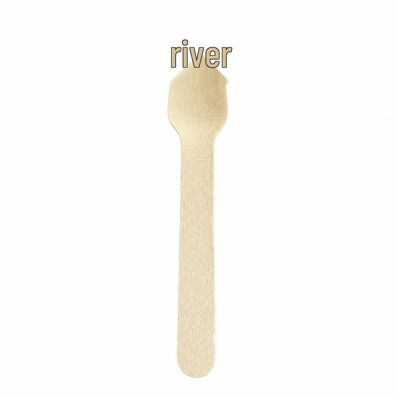 Biodegradable Disposable Wooden Forks, 100-Pack