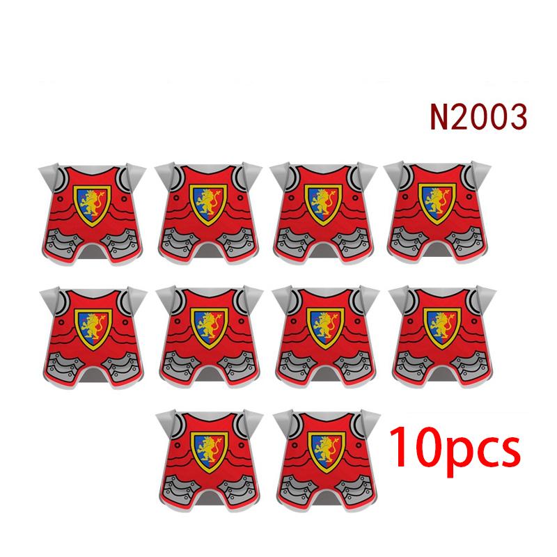 Medieval Knights Figures Accessories Building Blocks Officer Cloak Helmet Cape Armor Shield Black Eagle Red Lion Toys MOC Bricks