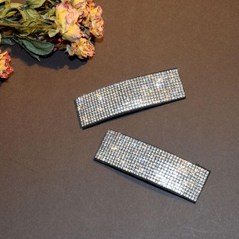 Rectangle Barrettes Rhinestone For Girls Hair Pins Crystal Women Hair Clips Korean Style Barrettes
