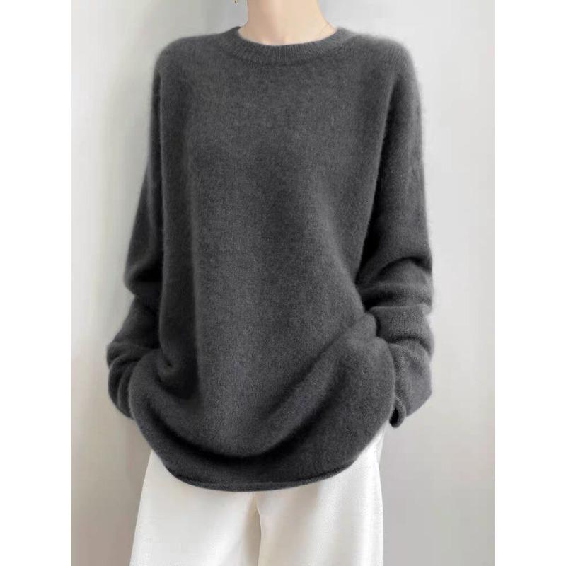 DIMANAF 2025 Autumn Winter Women Sweaters Pullover Tops Knitted Basic Tees Sweater Long Sleeve Loose Shirt