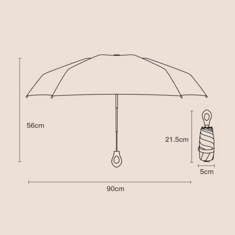 Uv Protection Mini Umbrella Ultralight 6-Fold Portable Sunshade For Women Outdoor Beach Travel Compact Windproof Quick Dry