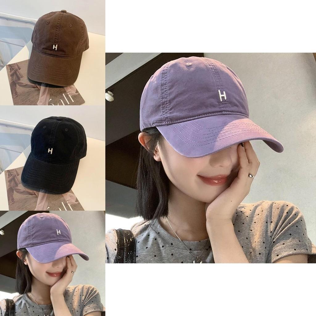 Stylish Purple Baseball Cap For Women With Adjustable Fit And Casual Embroidery Design