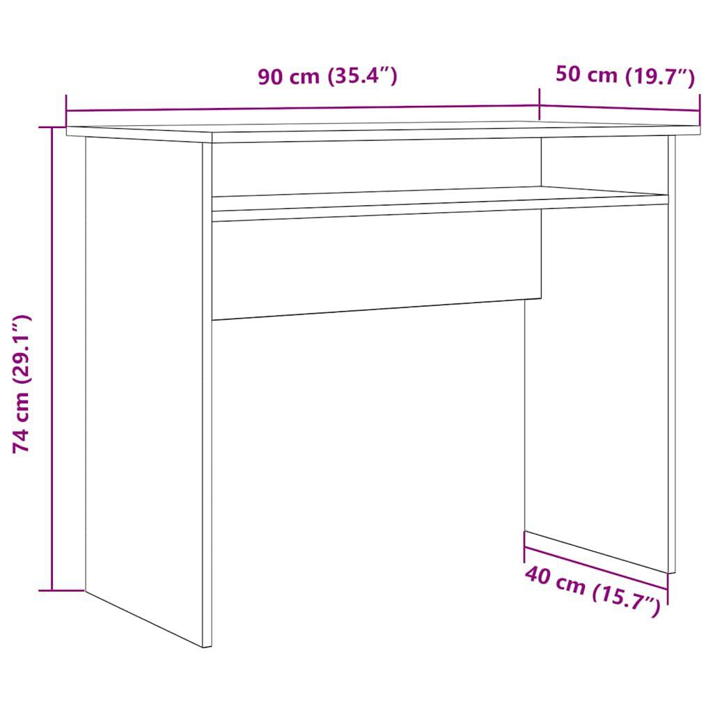 Moderner Minimalistischer Schreibtisch Mit Ablageflächen Zur Aufbewahrung, Lerncomputer-Schreibtisch, 90x50x74 Cm