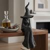 3D-gedruckte Halloween sitzende Hexenfigur Plastik Hexen Sims-Sitzer Statue Neuheitsgeschenk‘