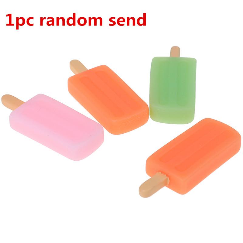 1-5pcs Mini Dollhouse Miniature Pretend Toy Mini Soft Ice Cream Cups Spoon Bar Ice-lolly Simulation Food For Dolls Accessories