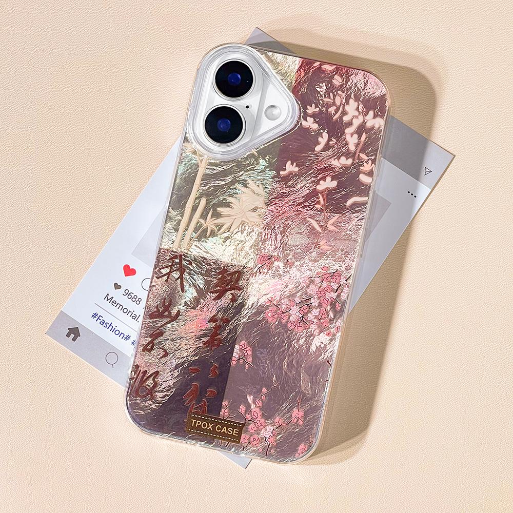 Handyhülle für iPhone 11 13 16 Pro Max iPhone 14 15 Pro Max 12 13 Pro Max 16 Plus 13 Pro 14 Pro Gletschermuster Hochwertige Farbe