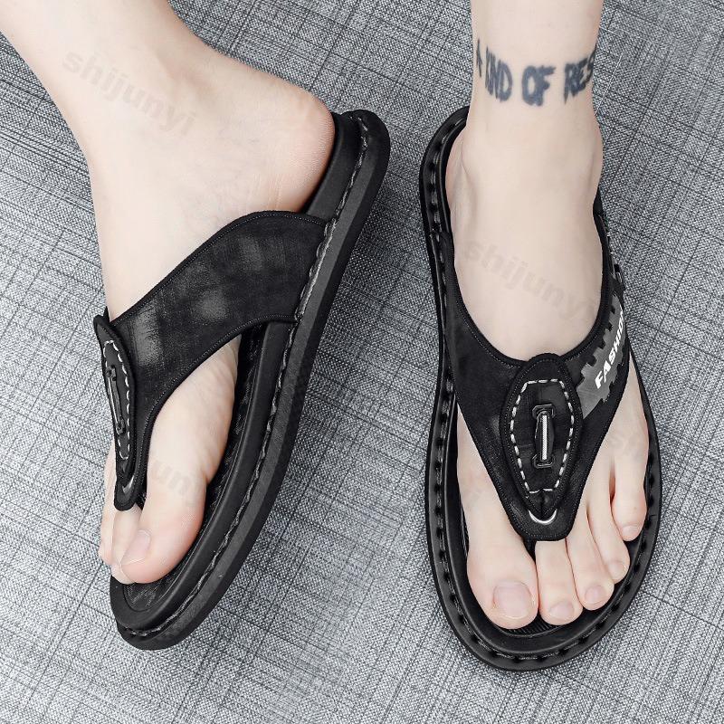 Fashion 2025 Summer New Men's Open Toes Outdoor Beach Casual Slippers Fashion Trend Comfortable Flip Flops Lightweight Soft sole Sandals
