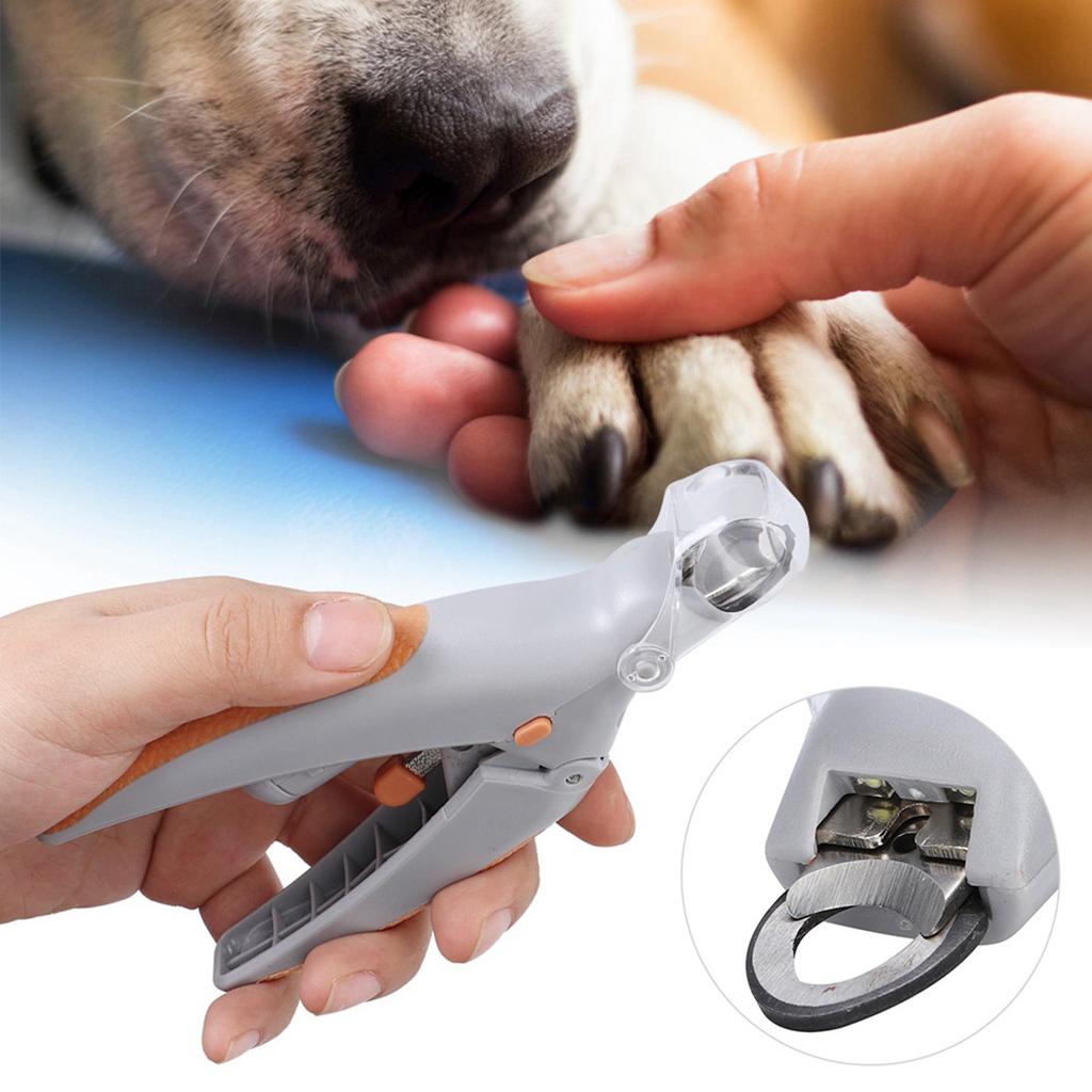Pet Dog Cat Nail Clipper Scissors with LED Light and 5X Magnifier Safety Trimmer Grooming Tool
