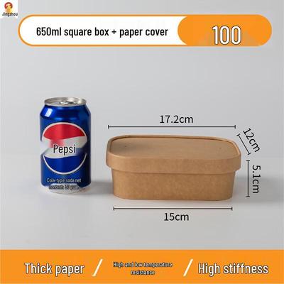 Disposable Kraft Takeaway Container with Lid