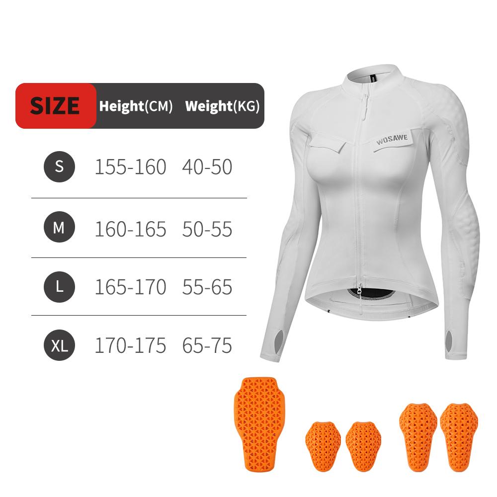 WOSAWE Women Motorcycle Jacket Body Armor CE Certified Summer Downhill Motocross Riding Clothing Protection Racing Reflective