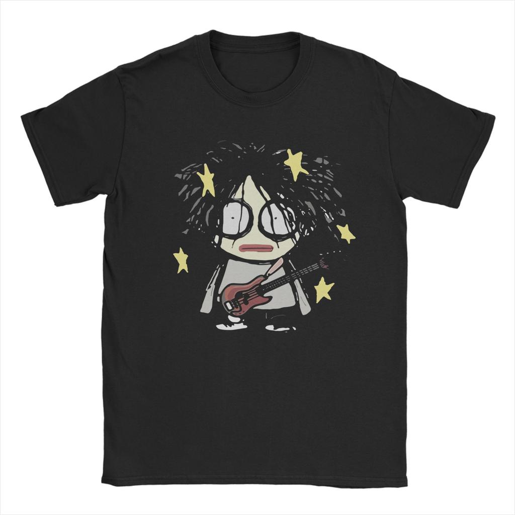 Magliette Carine Robert Smith Unisex 100% Cotone Top Vintage The Cures Girocollo Manica Corta