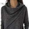 Weiche Herbstoberteile Damen Rollkragen Strickpullover, Einfarbiger Langarm-Oberteil Pullover, Herbst Winter Warm Locker Lässig Strickwaren Pullover