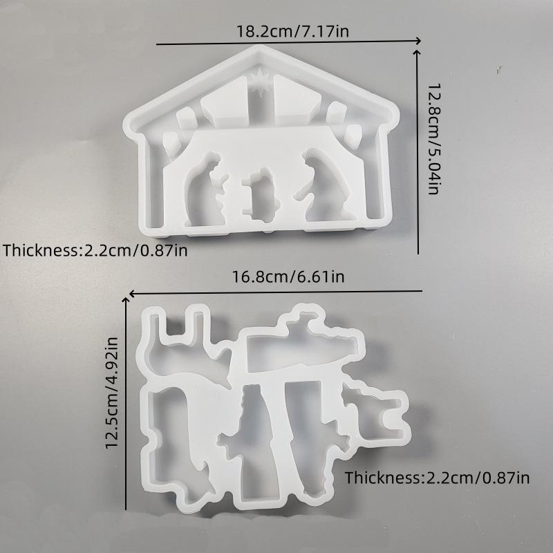

Силиконовая форма для рождественской сцены, силиконовая форма Иисуса, поделки, украшение дома, многоразовая форма для литья эпоксидной смолы