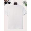 European sizes  Men's Summer Short-sleeved T-shirts, Fashionable and Trendy Printed Men's Bottoming Shirts
