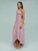 High-End Women's Chiffon Midi Dress with Ruffle Pleats, European and American Fashion