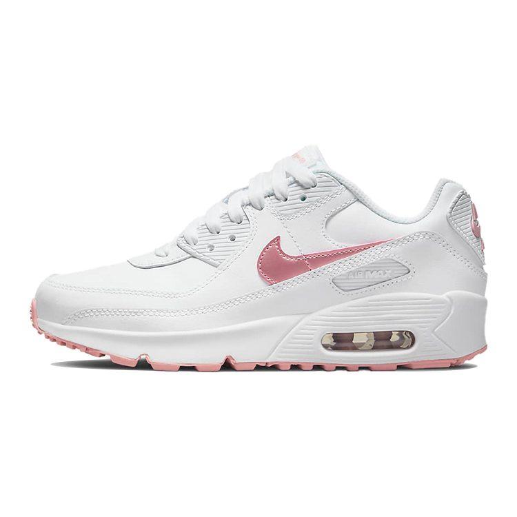 Nike Air Max 90 Leather 'White Pink Glaze' Gs CD6864-115