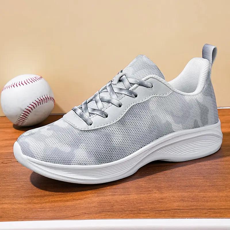 

Летняя мужская камуфляжная повседневная спортивная обувь Кроссовки с дышащей сеткой 42 серый