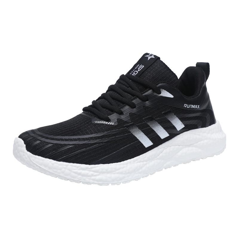 Summer Hollow Men's Shoes Mesh Breathable Sneakers Outsole Running Shoes Trendy Men's Shoes