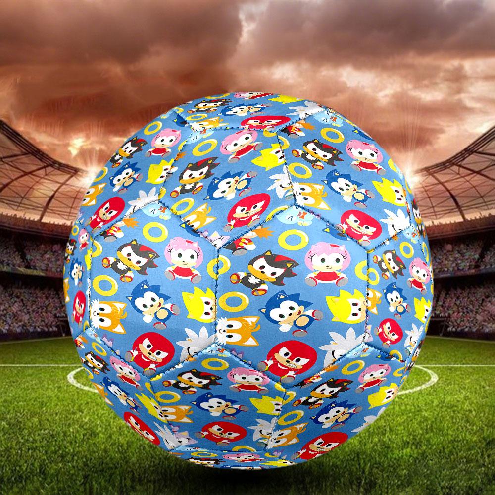 1pc Sonic the Hedgehog Soccer Ball Size 5 Indoor Soccer Ball Fashion Colorful Backyard Game - Great For Sports Fans Gift HE40
