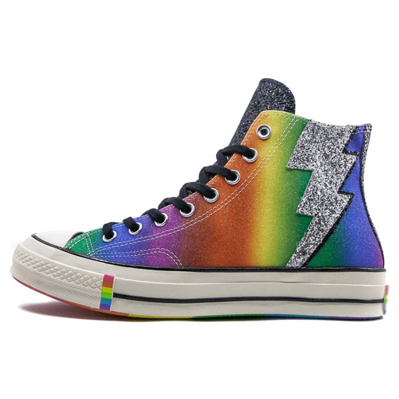 

Converse Чак 1970-х Pride Высокие кеды Радужные молнии Пайетки Высокие эспадрильи Унисекс Цвет 36.5