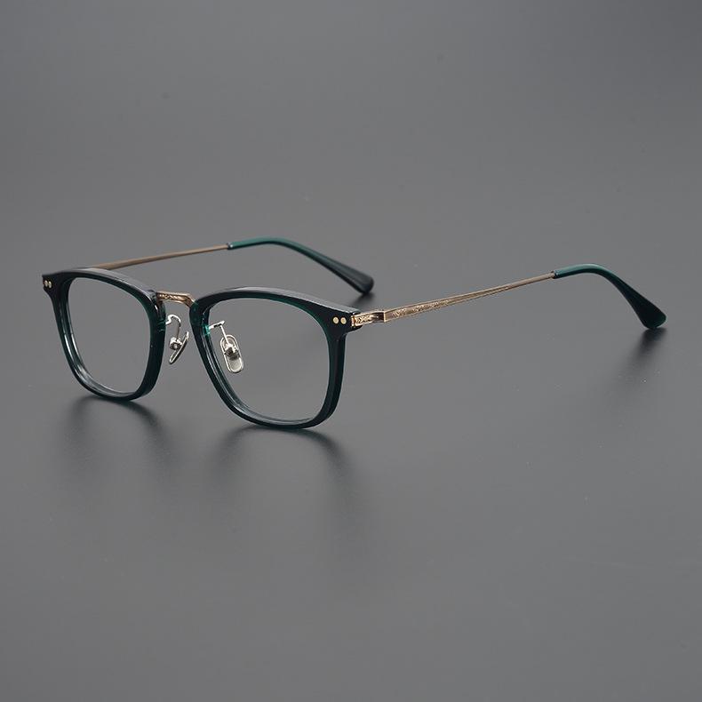 

Ретро Японские Квадратные Очки из Чистого Титана для Мужчин