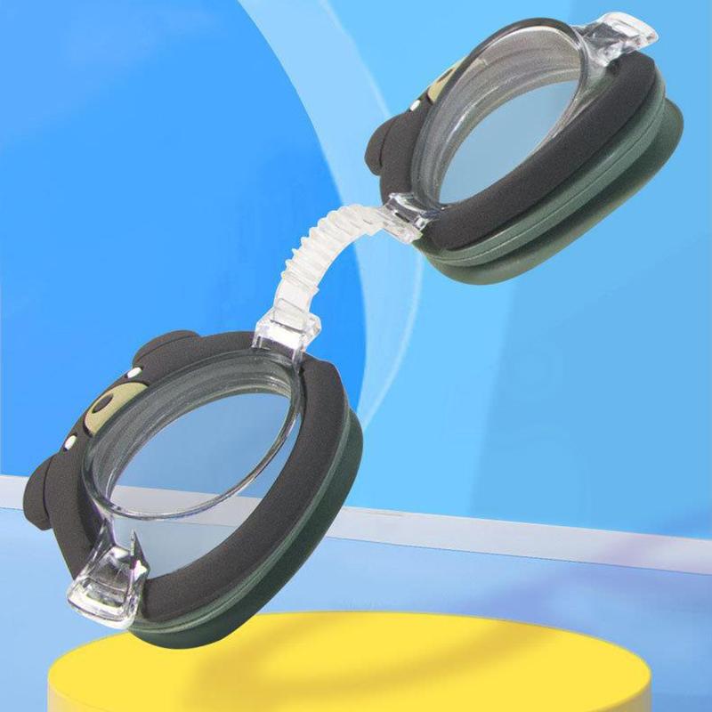 Swimming Goggles Kid Cartoon Cute HD Waterproof Fogproof Swim Eyewear Adjustable Mirror Strap Water Sport Colorful Goggles