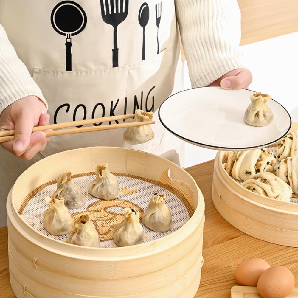 

4pcs Cartoon Pattern Steamer Cloth Reusable Baking Mat Household Silicone Steamer Mat Restaurant Dog