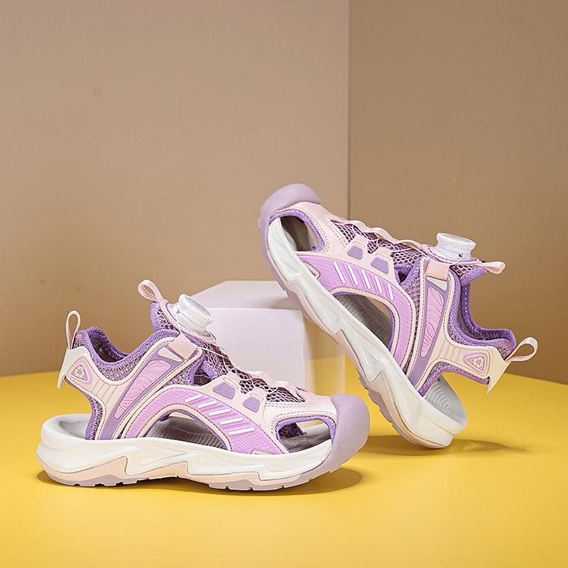 

Нові дитячі босоніжки з м’якою підошвою і пряжкою, спортивне взуття, дитячі зручні кросівки для хлопчиків і дівчаток 38 фіолетовий/рожевий