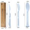 3-piece Portable Tableware Set, Made of Wheat Straw, Detachable Knives and Forks, Travel Tableware, Picnic Tableware Set, Campin