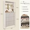 Ultra-Thin Flip-Top Shoe Cabinet & Coat Rack for Entryway Hallway Storage