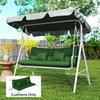 Outdoor Seat Cushions Back Cushion with 2 Pillows, Water Repellent Seat Pads for 3-Seater Chair, Green