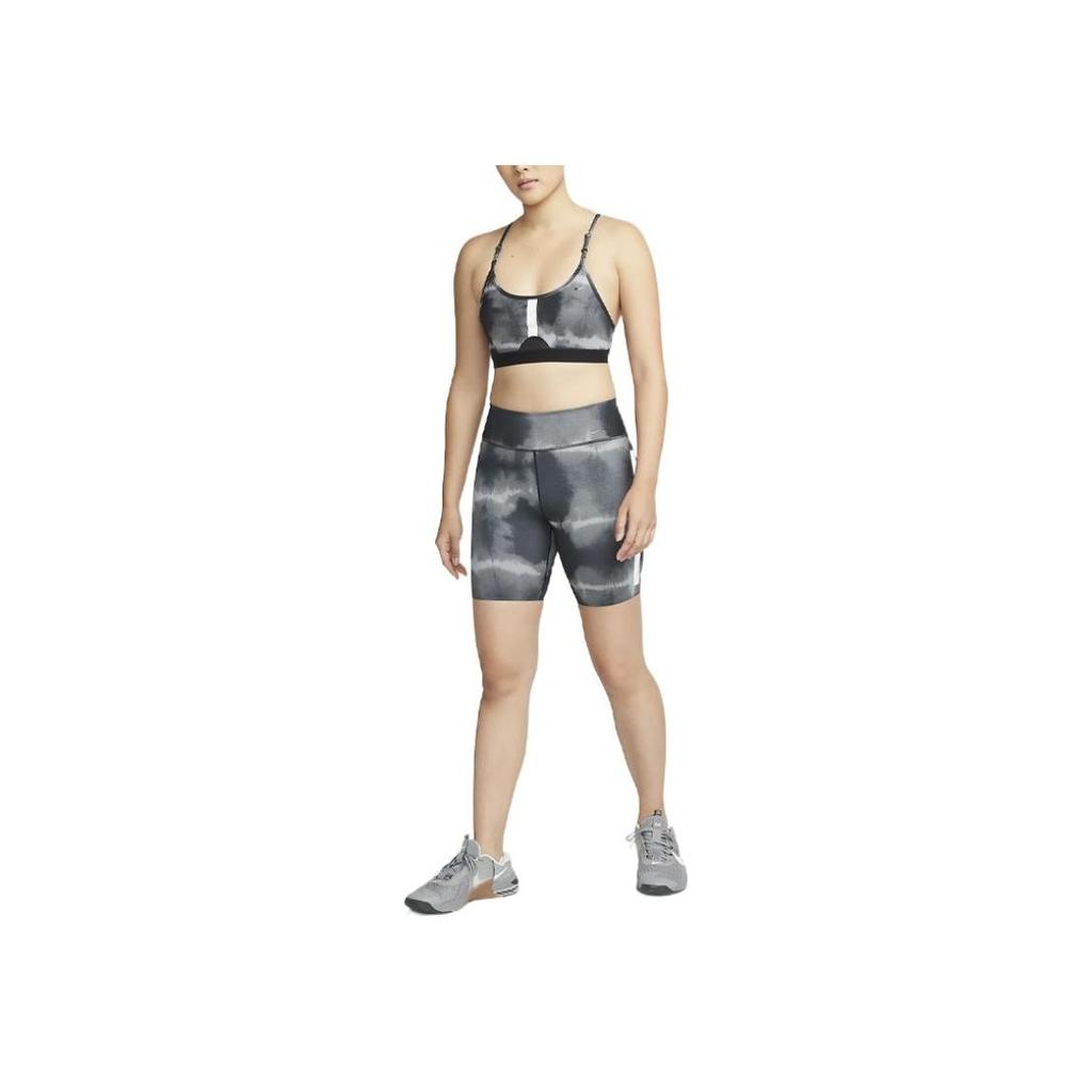 Nike Tie-Dye High-Waisted Printed Workout Shorts Women Shorts Gray DO7815-010