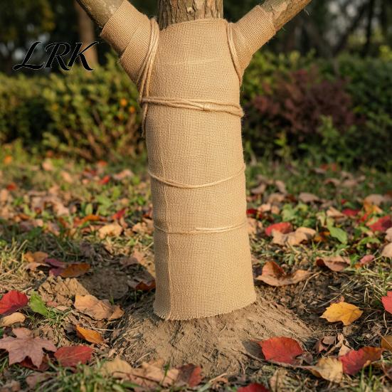 Landscape Tree Frost Barrier Natural Burlap Wrap, Winter Plant Trunk Protector, Fruit Guard Fabric Freeze Protection Wrap for Shrubs, Outdoor