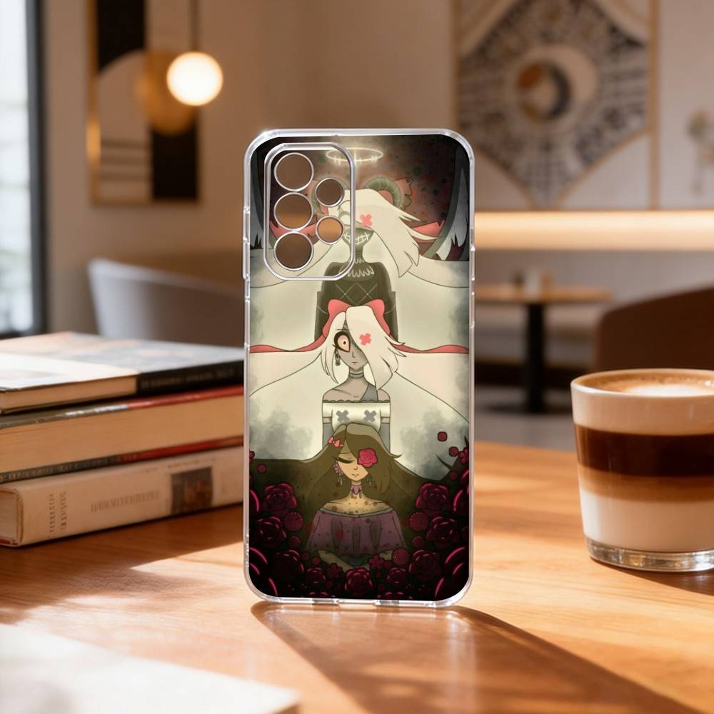H-hazbin hotel V-veggie Чехол для телефона для Samsung S25,S24,S21,S22,S23,S30,Ultra,S20,Plus,Fe Прозрачная крышка Samsung S22ULTRA5G