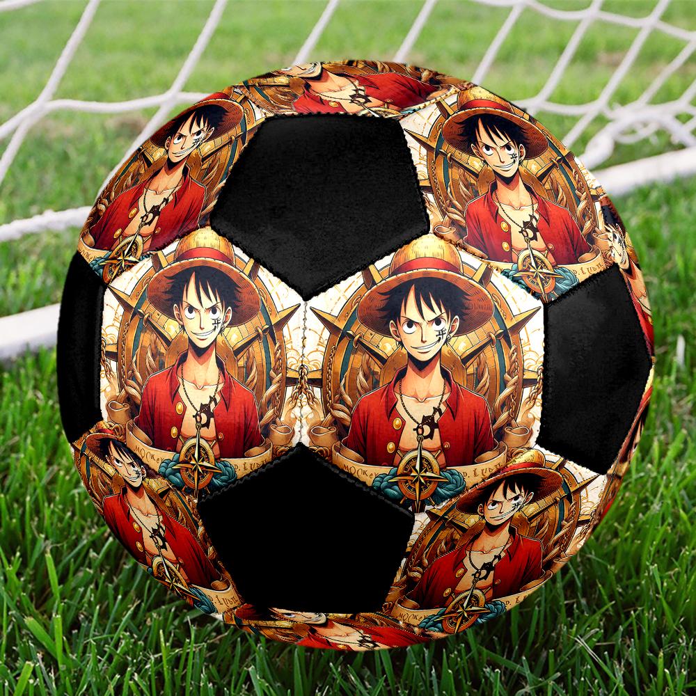 1pc ONE PIECE Luffy Football Soccer Ball Size 5 Indoor Soccer Ball Fashion Colorful  Backyard Game -Great For Sports Fans Gift HE28