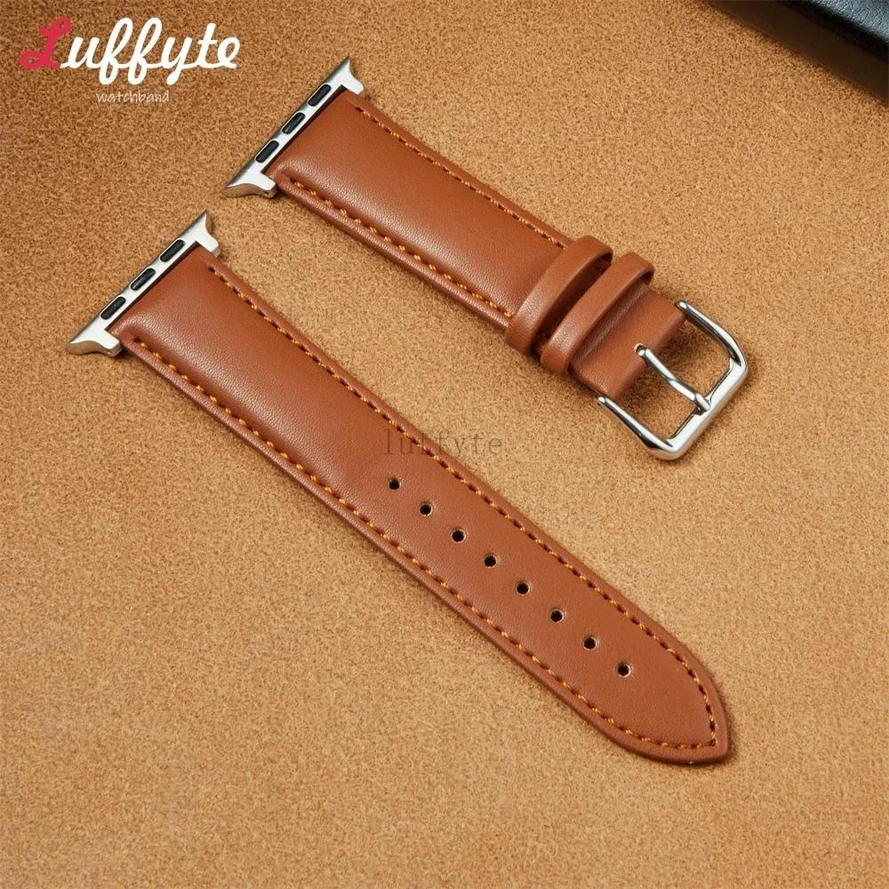 Casual Leather Strap for Apple Watch Ultra 10 9 8 7 6 SE 2 Band for Iwatch 40mm 41mm 42mm 44mm 45mm 46mm 49mm Smartwatch Watchband