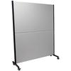 Room Divider - PIQUERAS Y CRESPO - Valdeganga - Grey - Wood and Iron - Removable with Casters