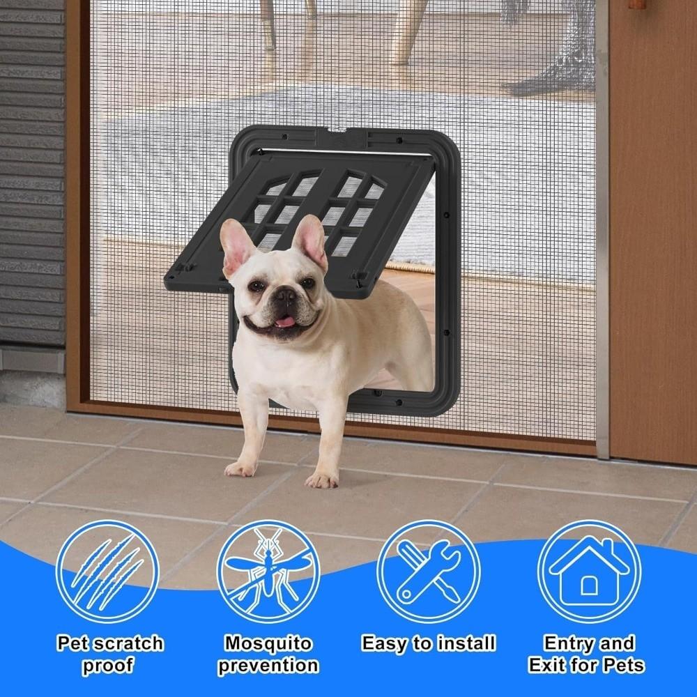 Reinforced Dog Screen Door Self-Closing Dog Sliding Door Screen  House Accessories