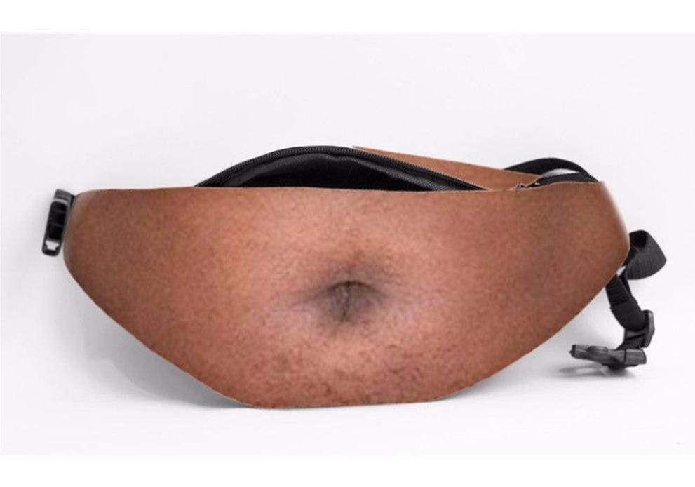Bolsa de cintura de couro artificial Beer Barriga - Bolsa de moedas antiassédio