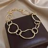 Irregular Circular Chain Gold Color Link Choker Necklace Women Necklace  Party Jewelry Gifts