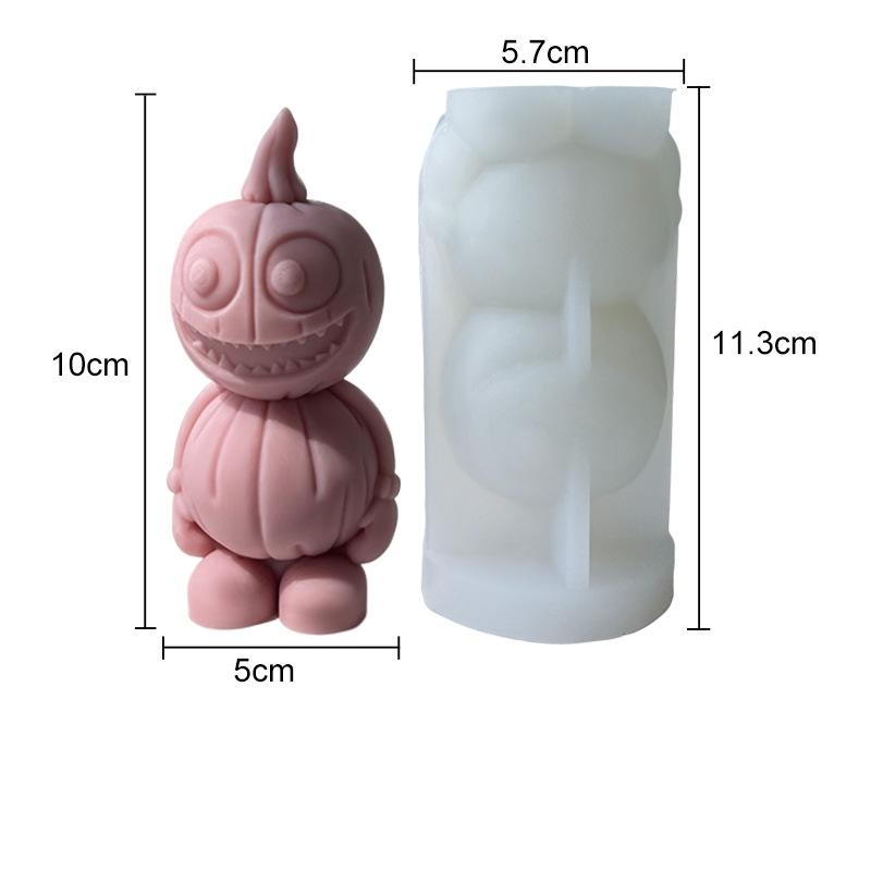 

3D Pumpkin Ghost Skull Candle Silicone Mold DIY Halloween Decoration Aromatherapy Candle Plaster Handmade Soap Mould Party Decor