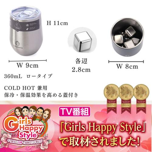 [Authentic Beer Cube] Recommended by TV Celebrities, Grand Prize Winner: No-Melting Ice Cubes, Stainless Steel, Vacuum-Walled Double-Wall Tumbler for