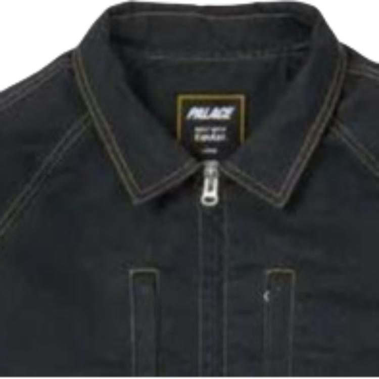 Palace FW22 Kevlar Denim Bomber Jacket with Multiple Pockets Men Outerwear Indigo P23JK103