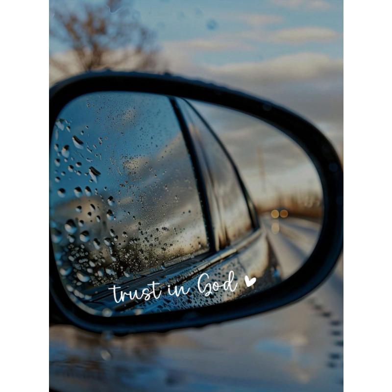 

1pc Trust In God Rearview Mirror Decal Water Bottle Stickers Affirmation Reminder Sticker Laptop Bumper Sticker Tumbler Vinyl Sticker White разноцветный