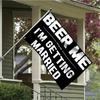 1pc "Beer Me I'M Getting Married" Flag for Bachelor Parties, Perfect As a Gift for Groomsmen. Made of Durable Polyester, Measuring 91.44X152.4Cm with