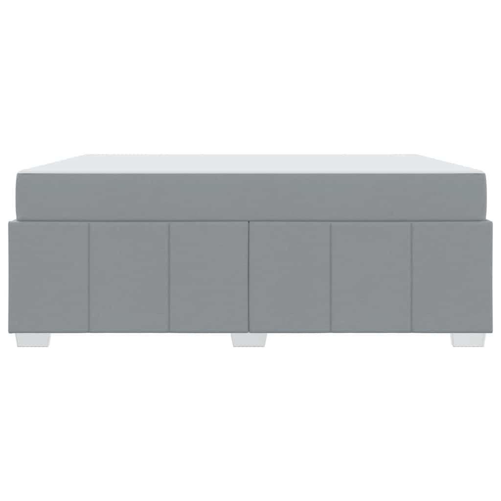 Upholstered Bed Frame with Mattress Light Grey 180 x 200 cm Fabric