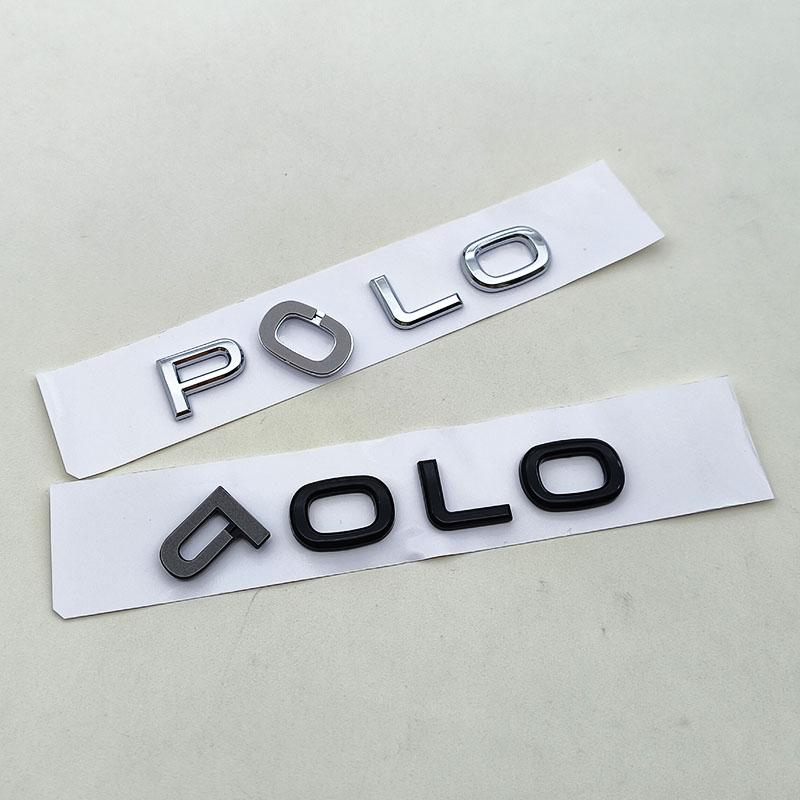 Emblems 2026 Hot For VOLKSWAGEN VW 3D ABS Chrome Black Logo Polo Emblem Letters Badge Car Rear Trunk Sticker For VW Polo MK7 MK8 Os5