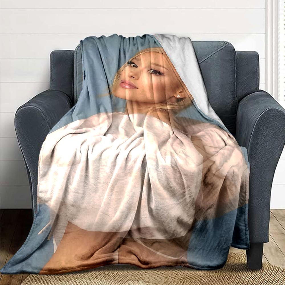 Elegant Fashion Portrait Blanket Soft Throw Blanket For Home Bedroom Bed Sofa Travel Office Solid Christmas Blanket